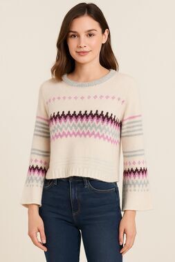 Solutions size L Fair Isle oversized casual sweater